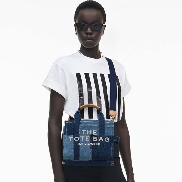 Marc Jacobs The Tote Bag Denim Small Tote Bag - Picture 7 of 7